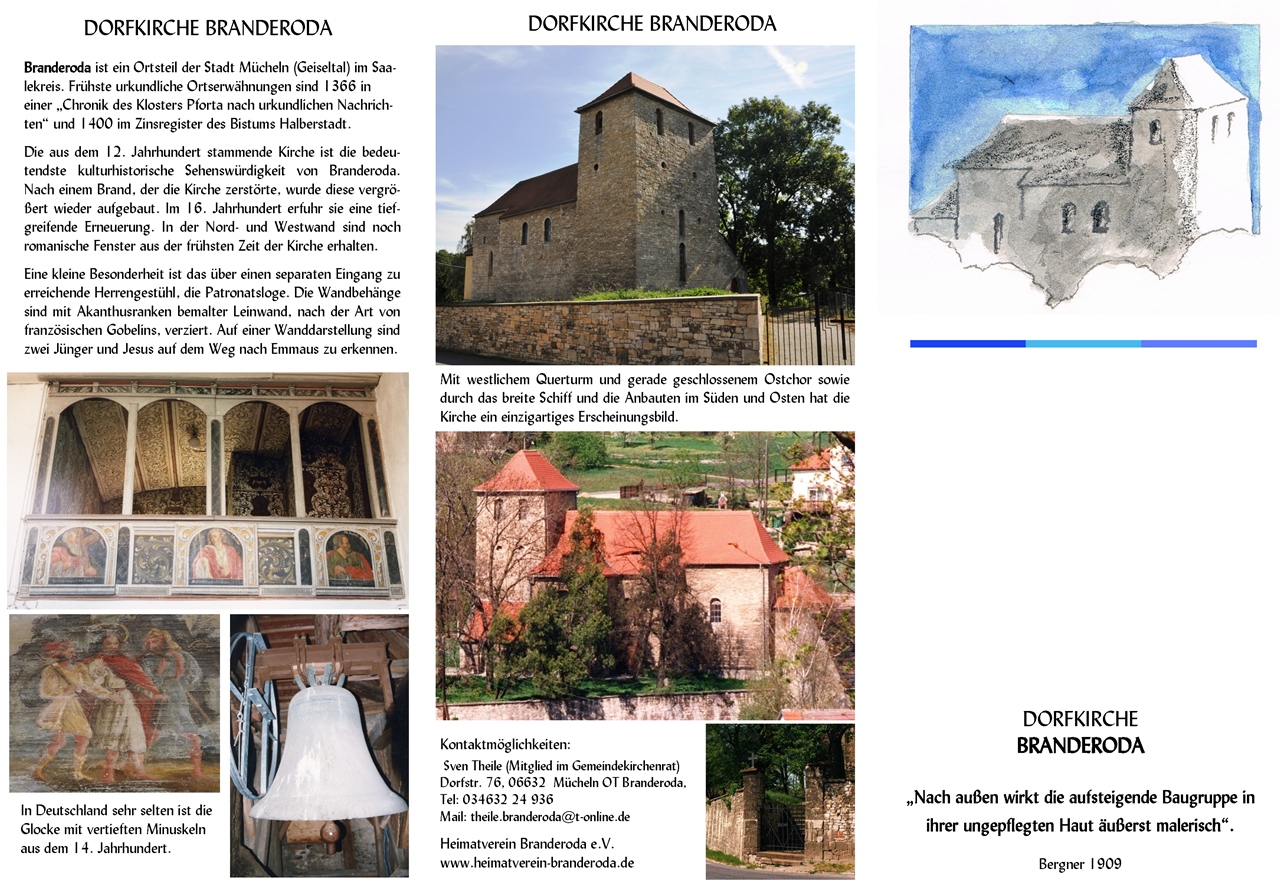 Kirche Branderoda - Entwurf Infoflyer Seite 1